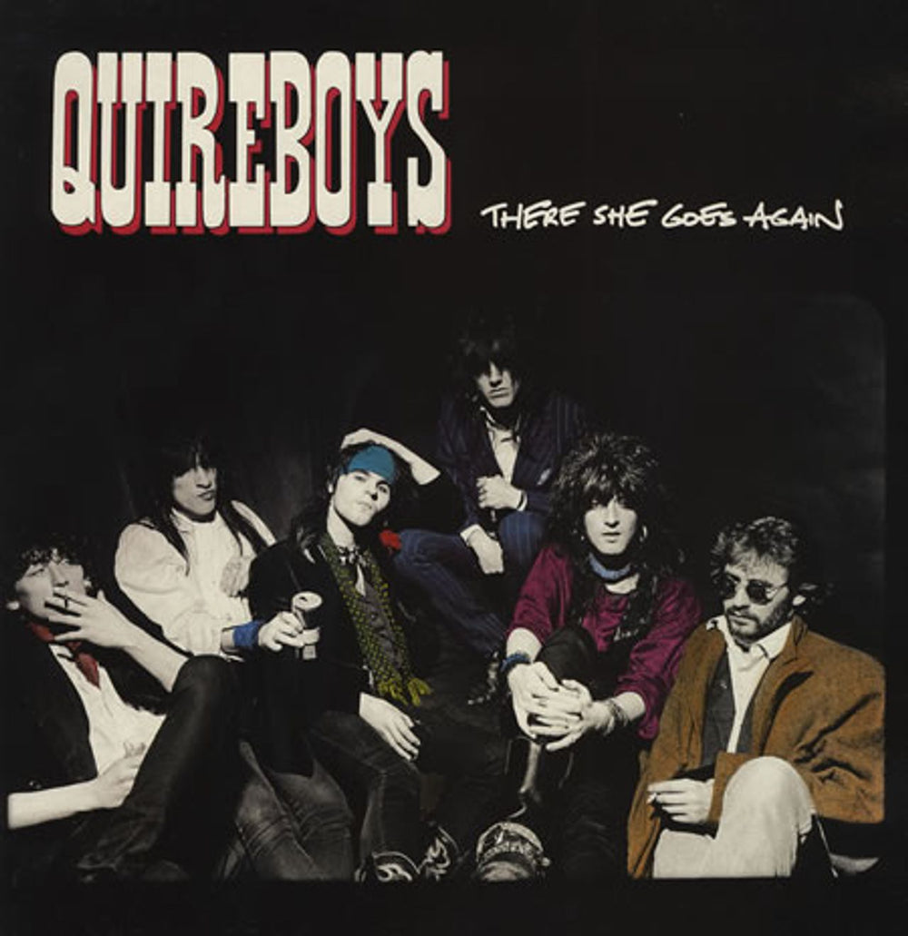 The Quireboys There She Goes Again UK 12" vinyl single (12 inch record / Maxi-single) SURT46