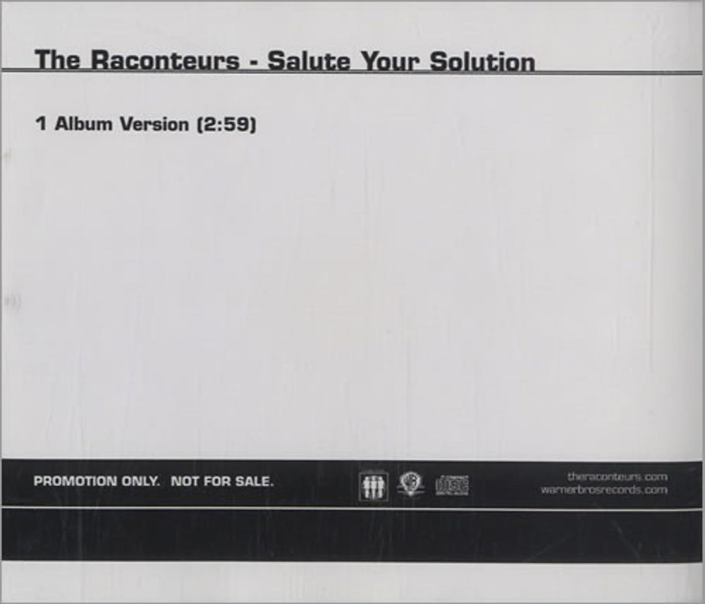 The Raconteurs Salute Your Solution US Promo CD-R acetate CD-R ACETATE