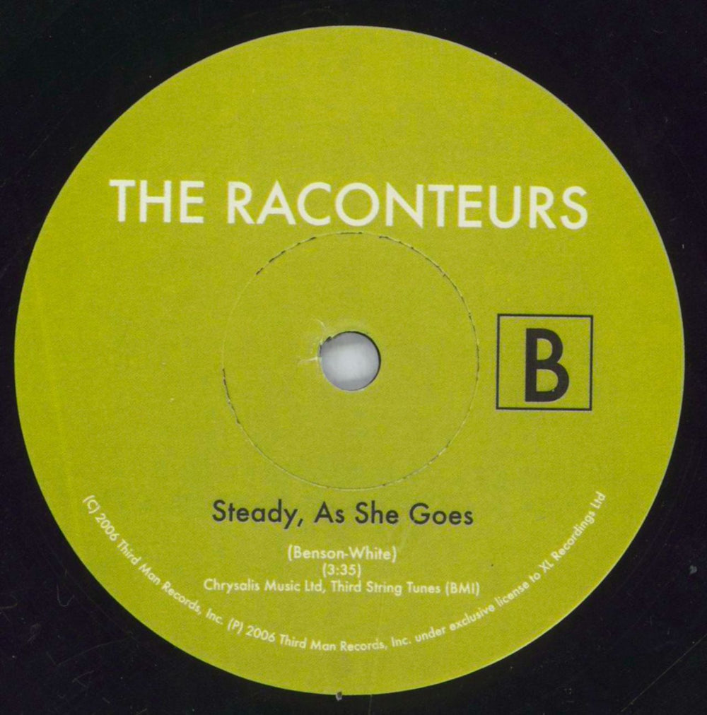 The Raconteurs Steady, As She Goes - 2nd UK 7" vinyl single (7 inch record / 45) UR107ST821091