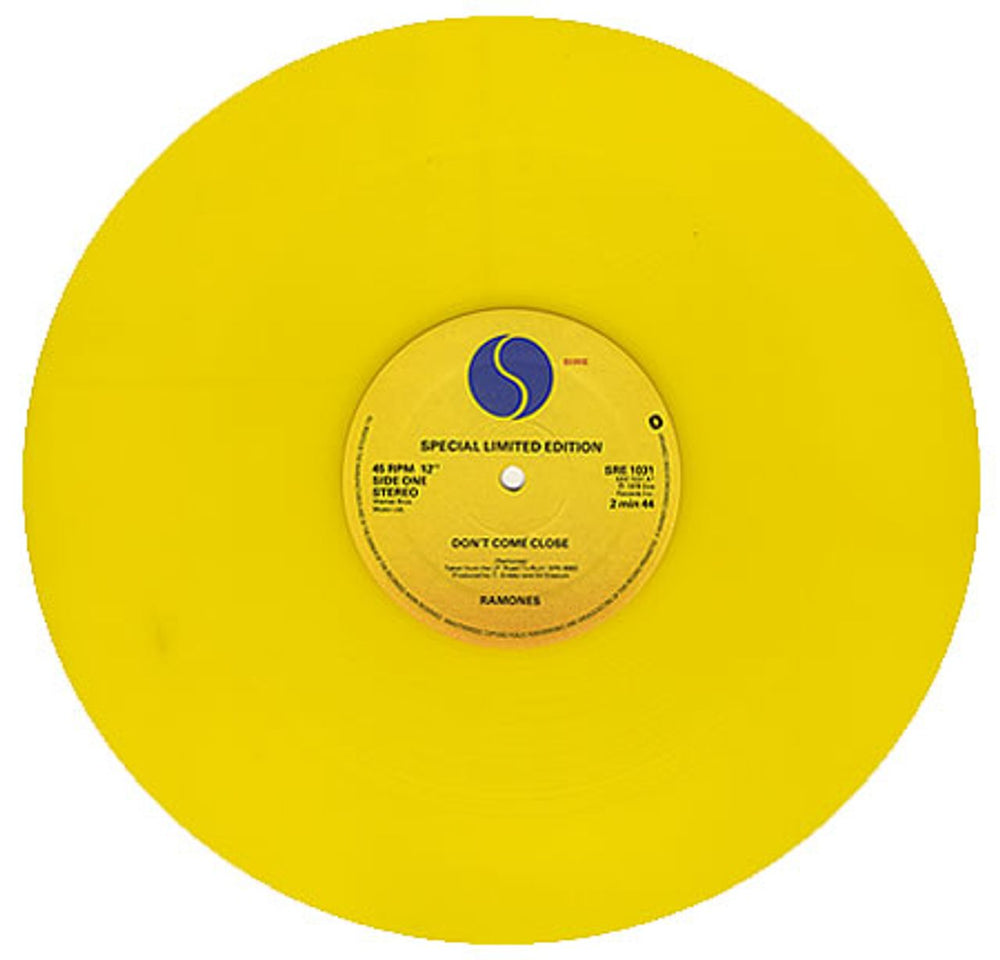 The Ramones Don't Come Close - Yellow Vinyl UK 12" vinyl single (12 inch record / Maxi-single) RAM12DO67860