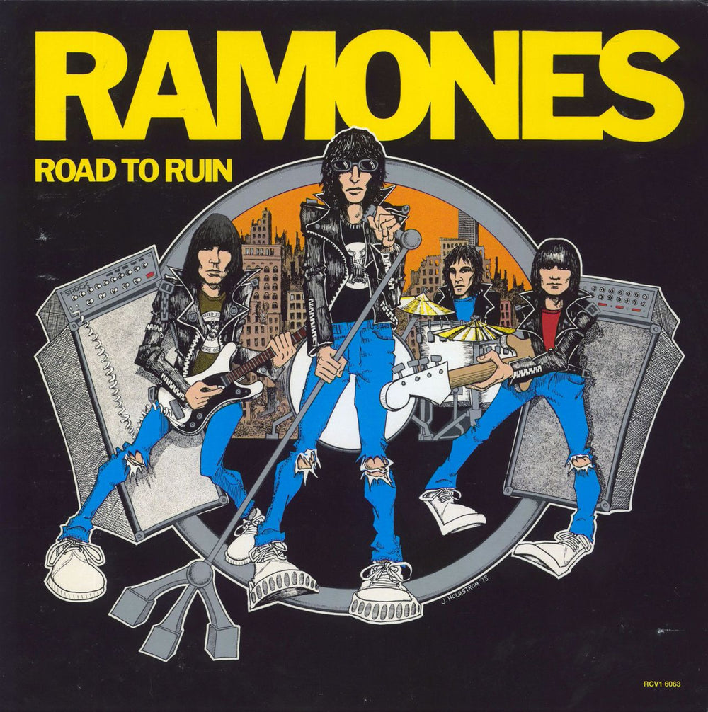 The Ramones Road To Ruin - 140gm Blue Vinyl UK vinyl LP album (LP record) 603497855483