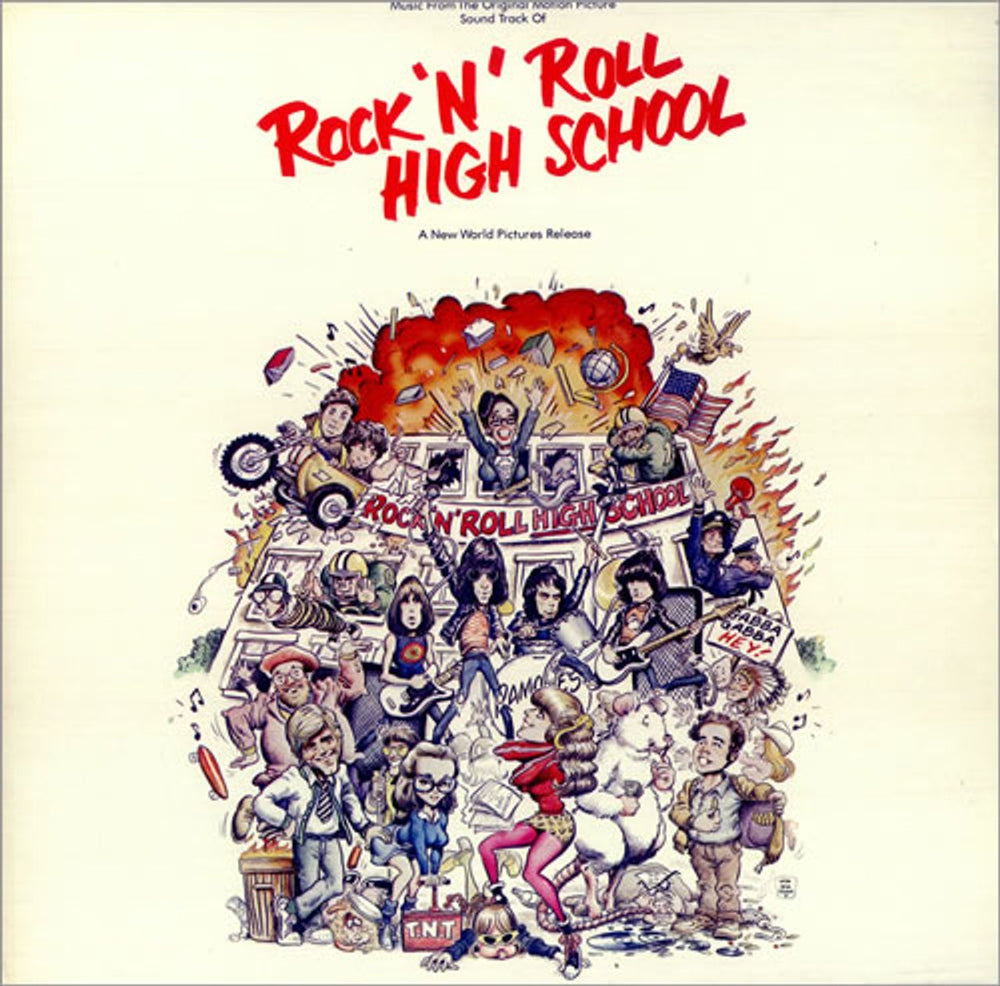 The Ramones Rock 'N' Roll High School UK vinyl LP album (LP record) SRK6070