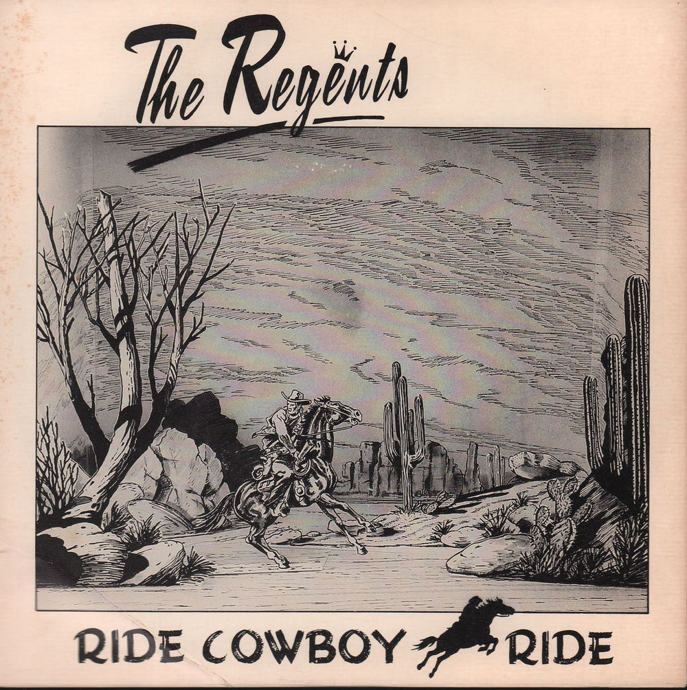 The Regents Ride Cowboy Ride - Pink-toned sleeve UK 7" vinyl single (7 inch record / 45) MCA2002