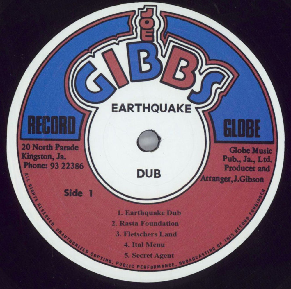 The Revolutionaries Earthquake Dub UK vinyl LP album (LP record) YZ9LPEA820649