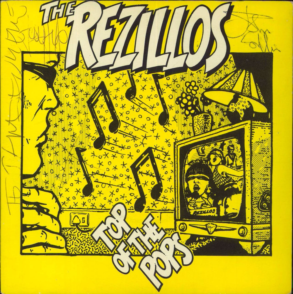 The Rezillos Top Of The Pops - Rezillos logo label - Autographed UK 7" vinyl single (7 inch record / 45) SIR4001