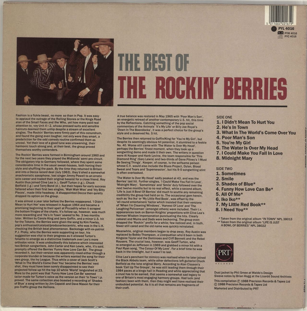 The Rockin' Berries A Bowl Of Rockin' Berries UK vinyl LP album (LP record) 5011664401619