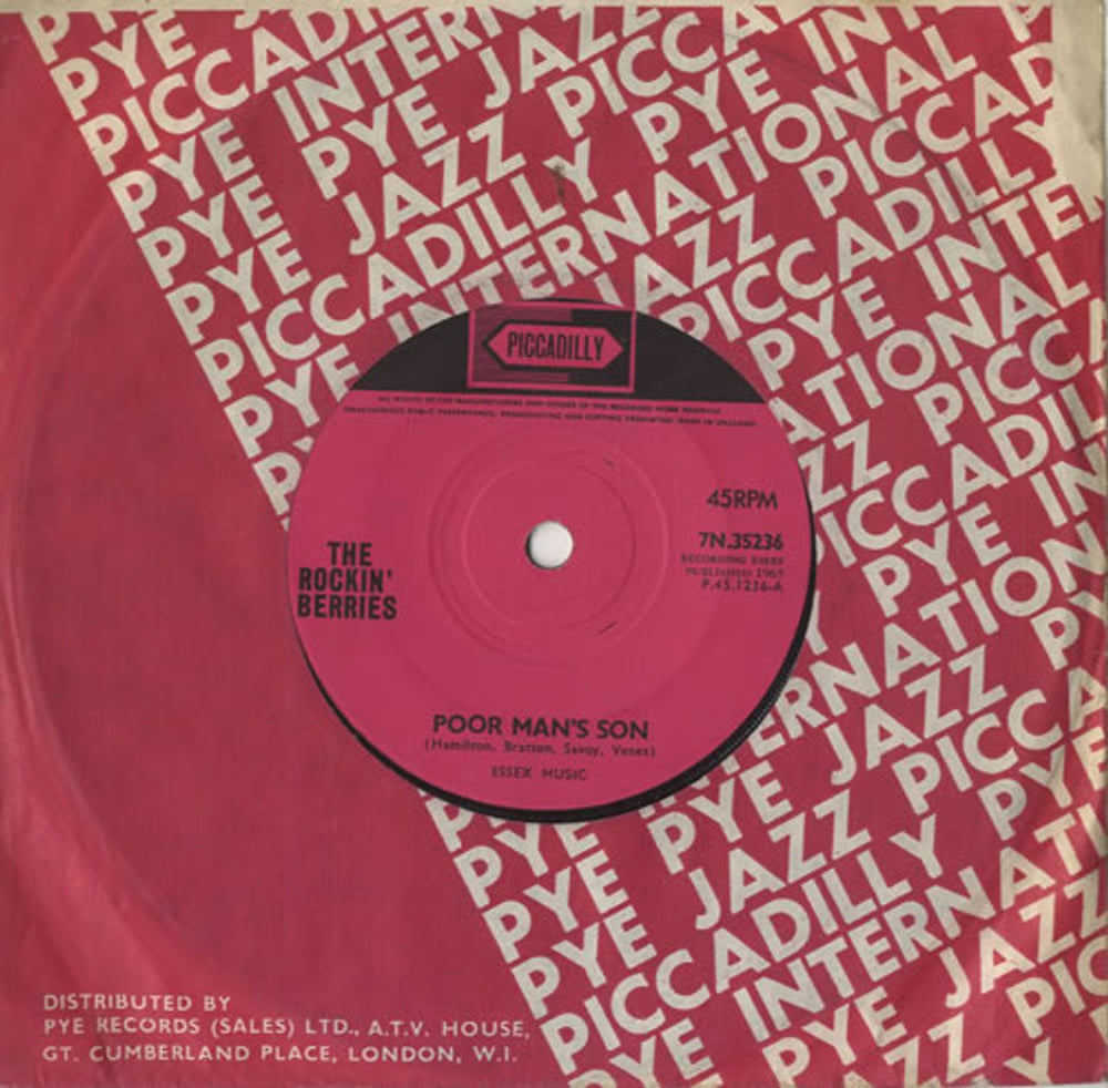 The Rockin' Berries Poor Man's Son - Solid UK 7" vinyl single (7 inch record / 45) 7N.35236