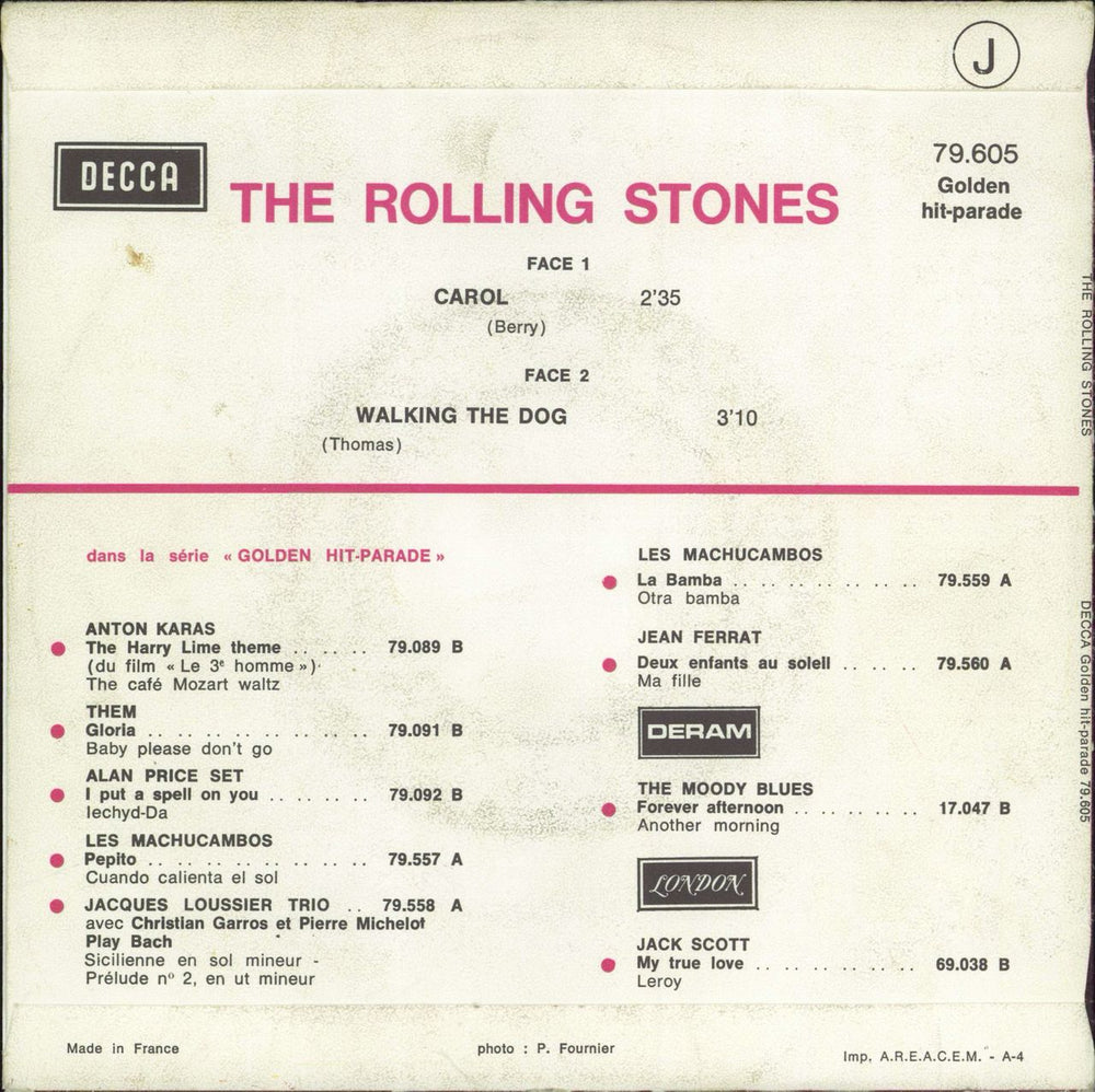 The Rolling Stones Carol French 7" vinyl single (7 inch record / 45)