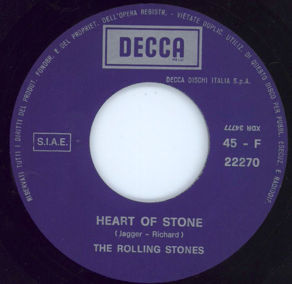 The Rolling Stones Con Le Mie Lacrime (As Tears Go By) - Boxed Italian 7" vinyl single (7 inch record / 45)