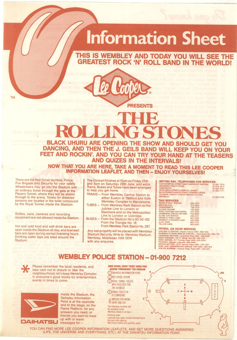 The Rolling Stones European Tour 1982 + cuttings UK tour programme