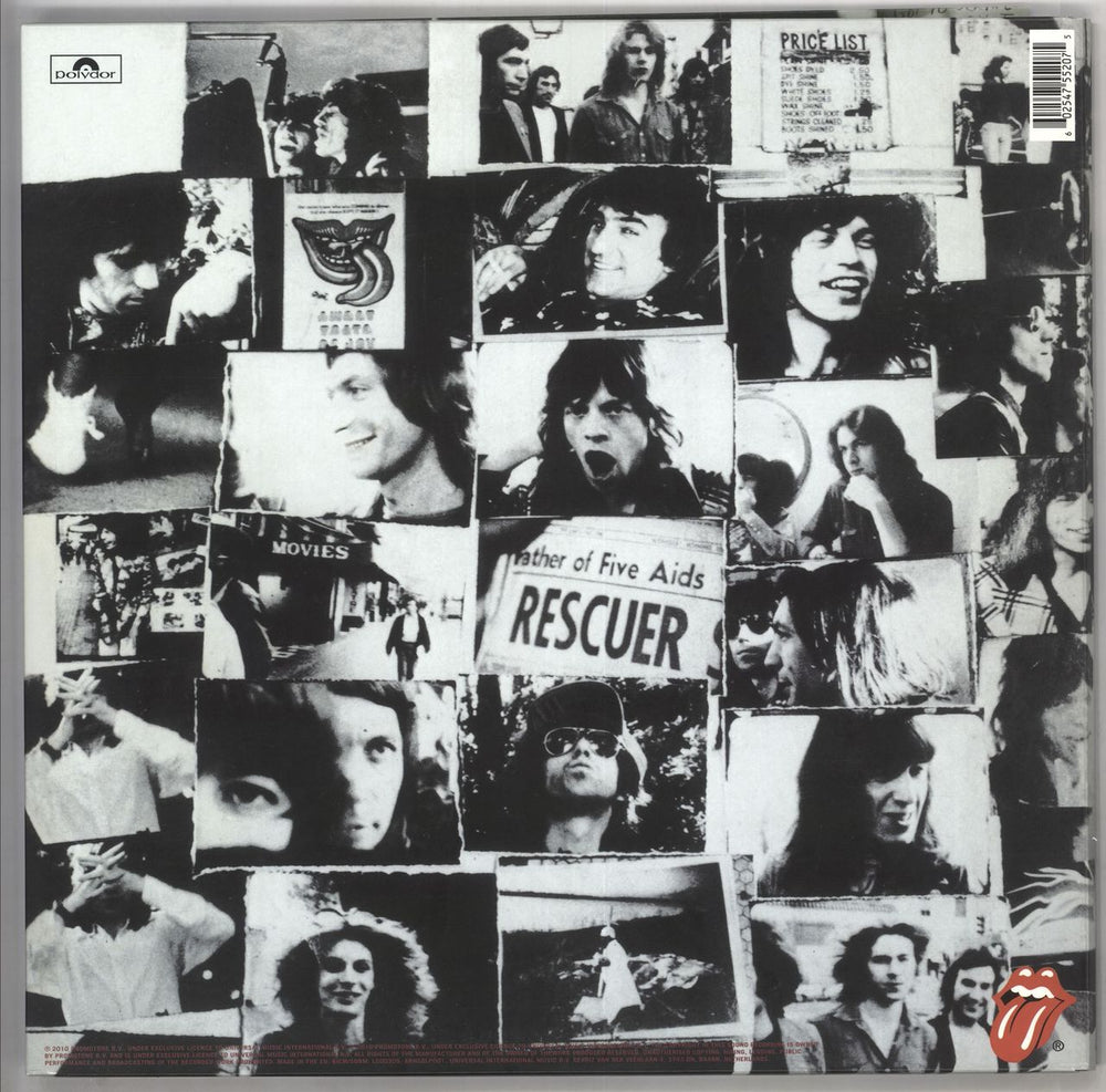 The Rolling Stones Exile On Main St: Abbey Road Half Speed Mastered UK 2-LP vinyl record set (Double LP Album) 602547552075