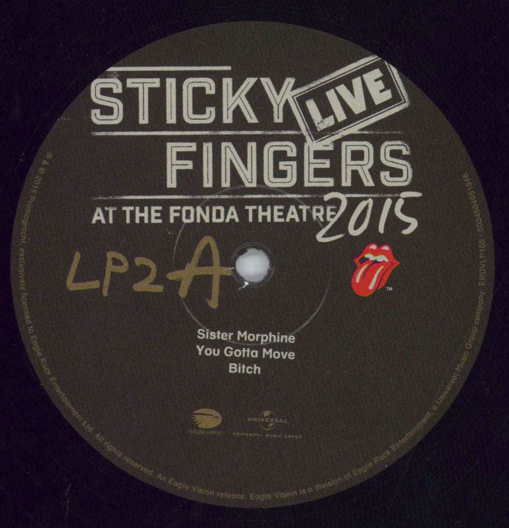 The Rolling Stones From The Vault - Sticky Fingers Live At The Fonda Theatre 2015 UK 3-LP vinyl record set (Triple LP Album) ROL3LFR817061