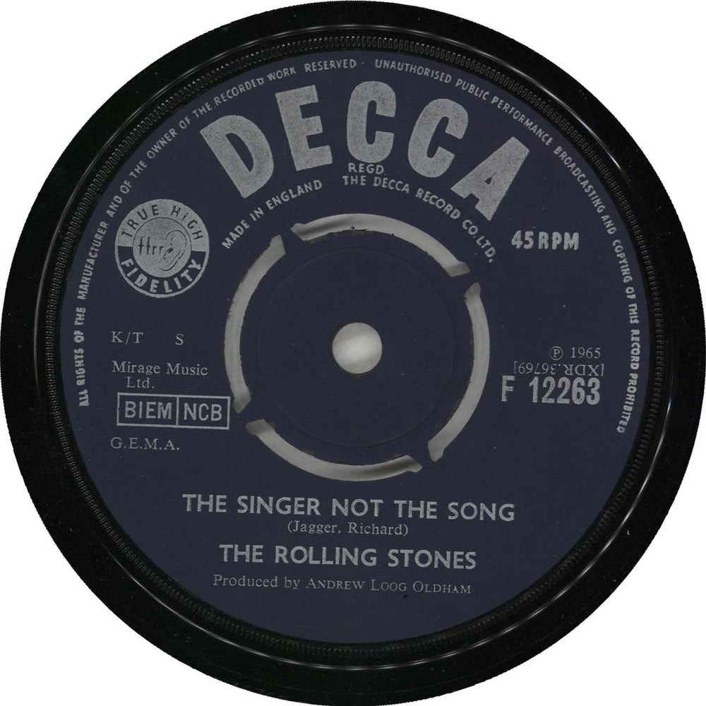 The Rolling Stones Get Off Of My Cloud - Export Label Layout UK 7" vinyl single (7 inch record / 45) ROL07GE749580