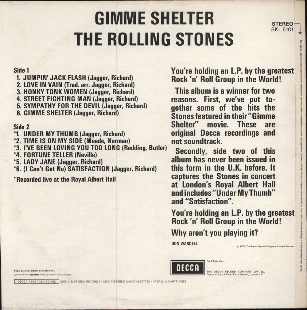 The Rolling Stones Gimme Shelter - 1st UK vinyl LP album (LP record)