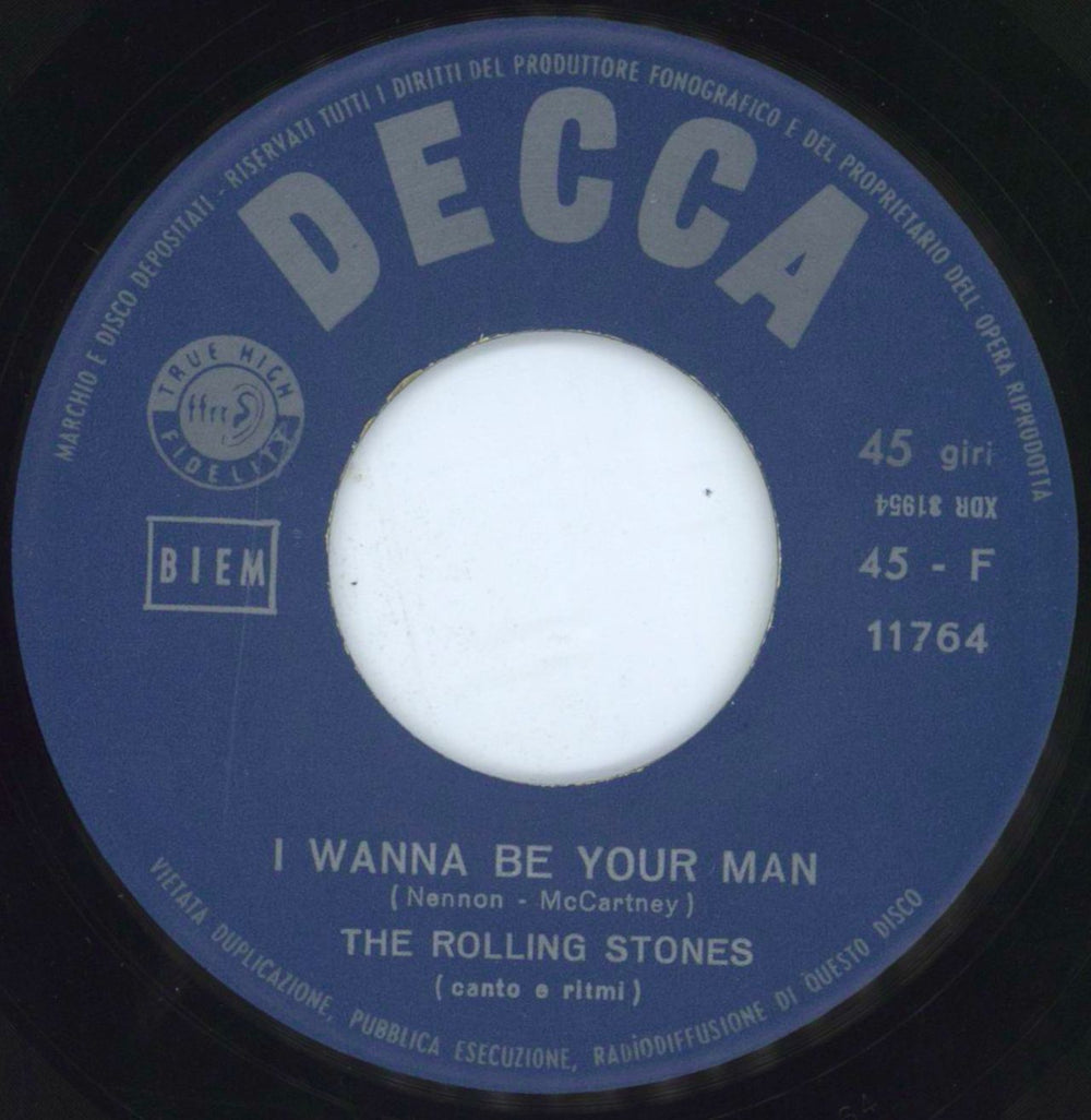 The Rolling Stones I Wanna Be Your Man - Brown p/s Italian 7" vinyl single (7 inch record / 45) ROL07IW804501