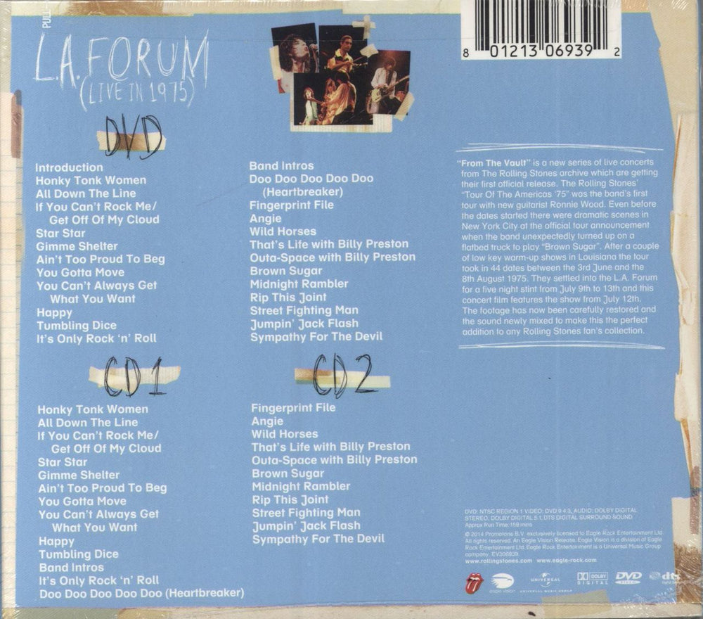 The Rolling Stones L.A. Forum (Live In 1975) - Sealed US 2-disc CD/DVD set ROL2DLA812895