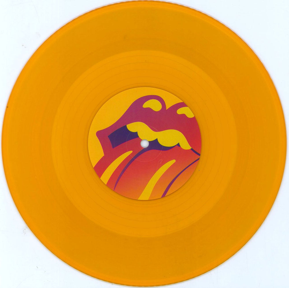 The Rolling Stones Living In A Ghost Town - Orange Vinyl UK 10" vinyl single (10 inch record) ROL10LI792742