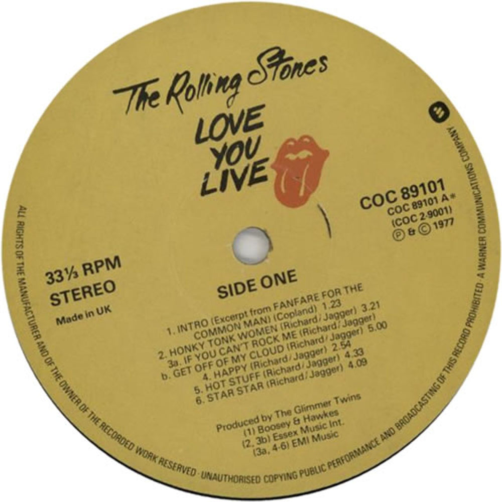 The Rolling Stones Love You Live - 1st + Inners UK 2-LP vinyl record set (Double LP Album) ROL2LLO81029