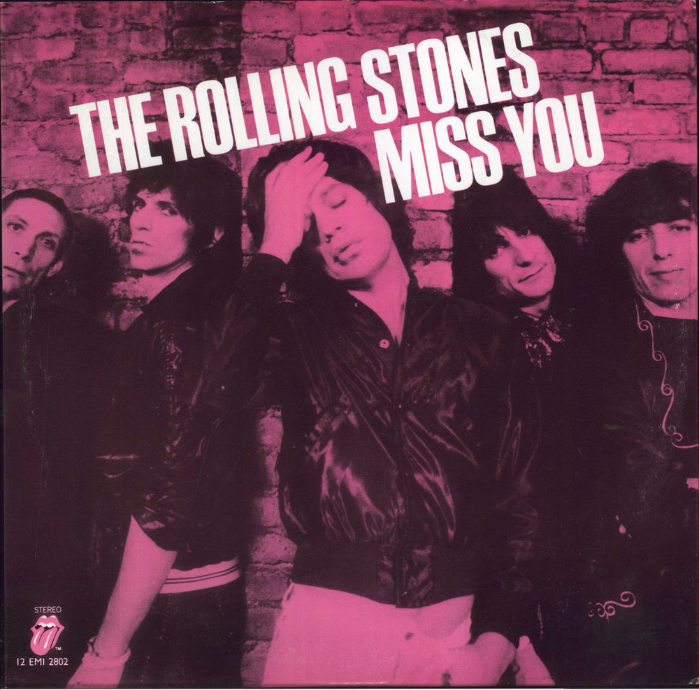 The Rolling Stones Miss You -  2nd - Pink UK 12" vinyl single (12 inch record / Maxi-single) 12EMI2802