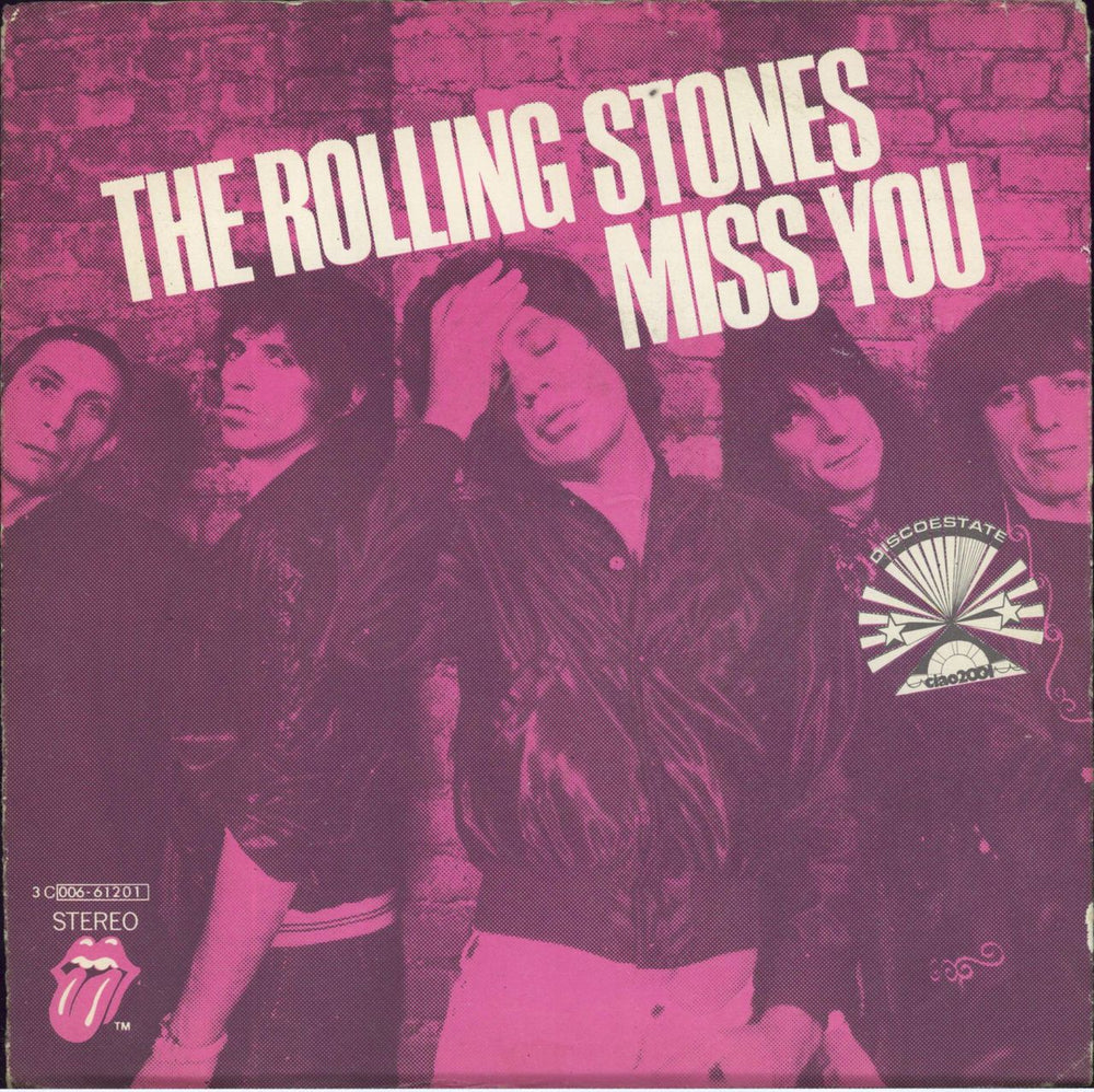 The Rolling Stones Miss You - CIAO 2001 Italian 7" vinyl single (7 inch record / 45) 3C006-61201