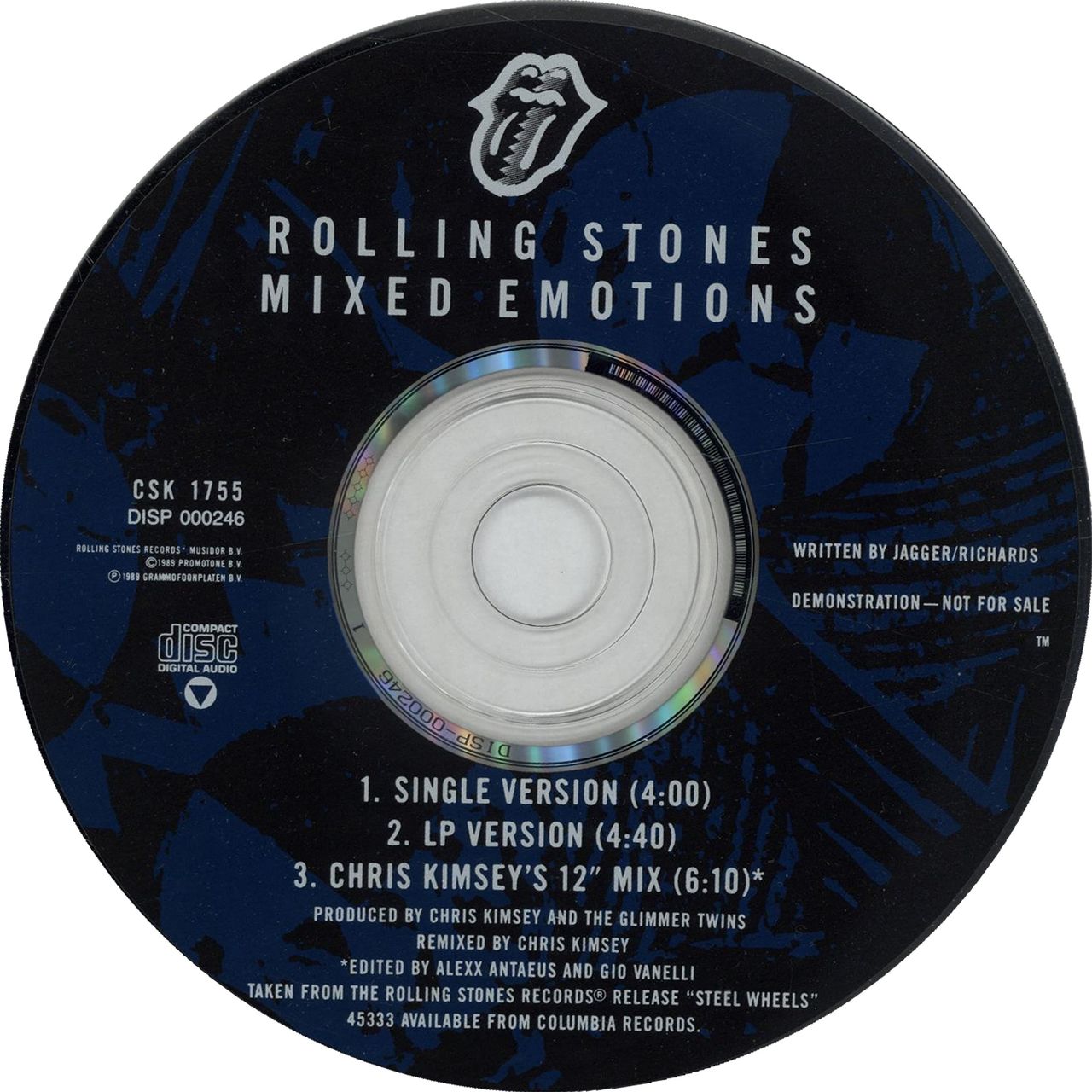 The Rolling Stones Mixed Emotions US Promo CD single — RareVinyl.com