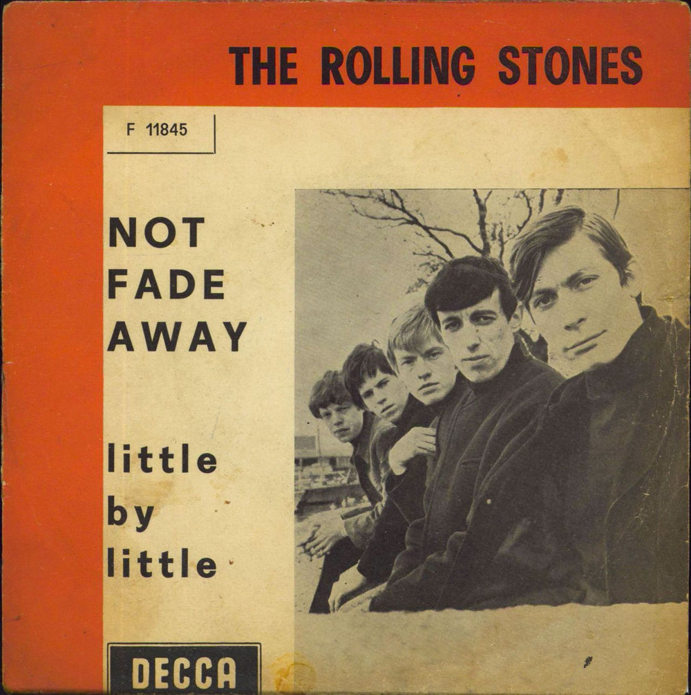 The Rolling Stones Not Fade Away - Red Blue p/s UK 7" vinyl single (7 inch record / 45) F11845