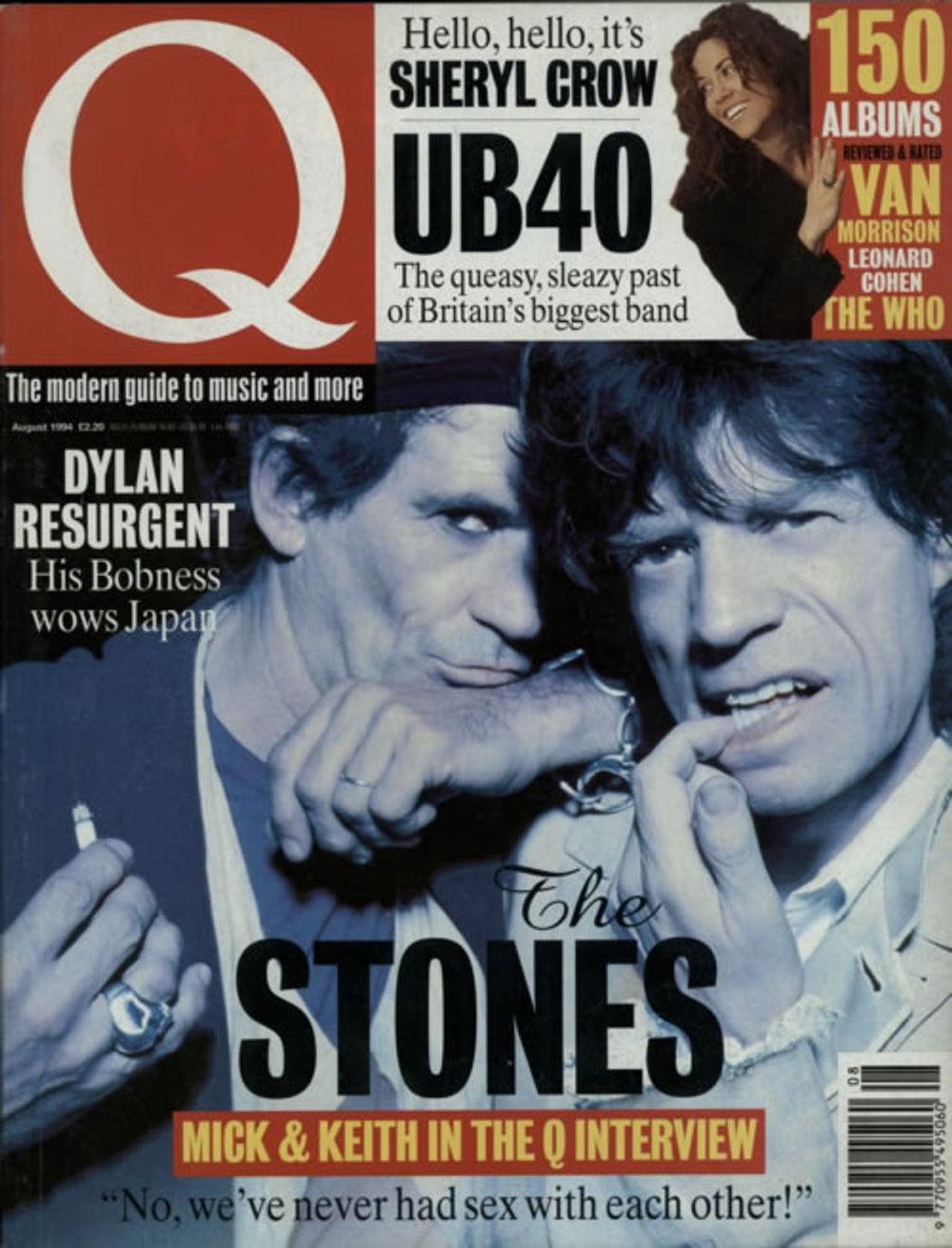 The Rolling Stones Q Magazine UK magazine AUGUST 1994