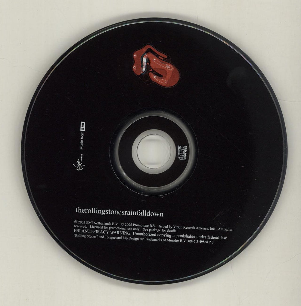 The Rolling Stones Rain Fall Down - 6-track US Promo CD single (CD5 / 5")