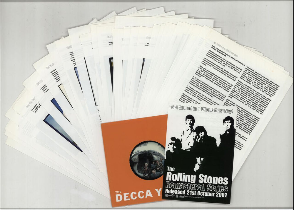 The Rolling Stones Remastered Series UK Promo media press pack ROLPPRE646618