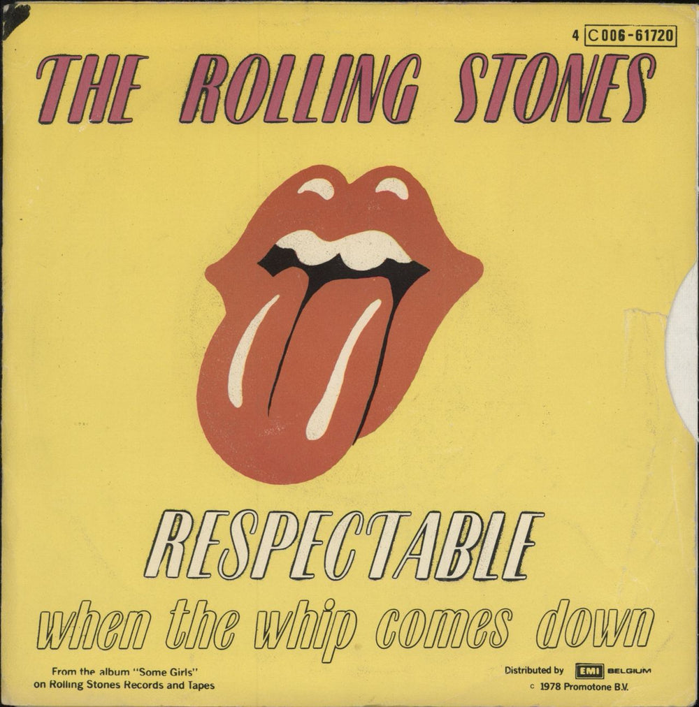 The Rolling Stones Respectable Belgian 7" vinyl single (7 inch record / 45)