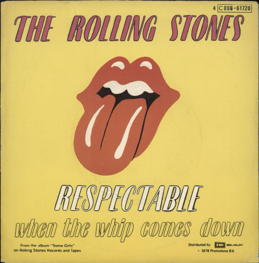 The Rolling Stones Respectable Belgian 7" vinyl single (7 inch record / 45) 4C006.61720