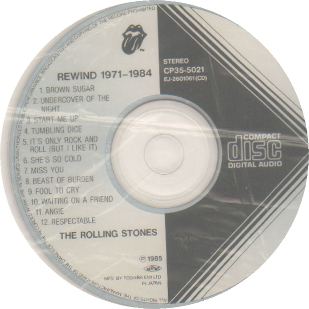 The Rolling Stones Rewind 1971-1984 + Obi Japanese CD album (CDLP)