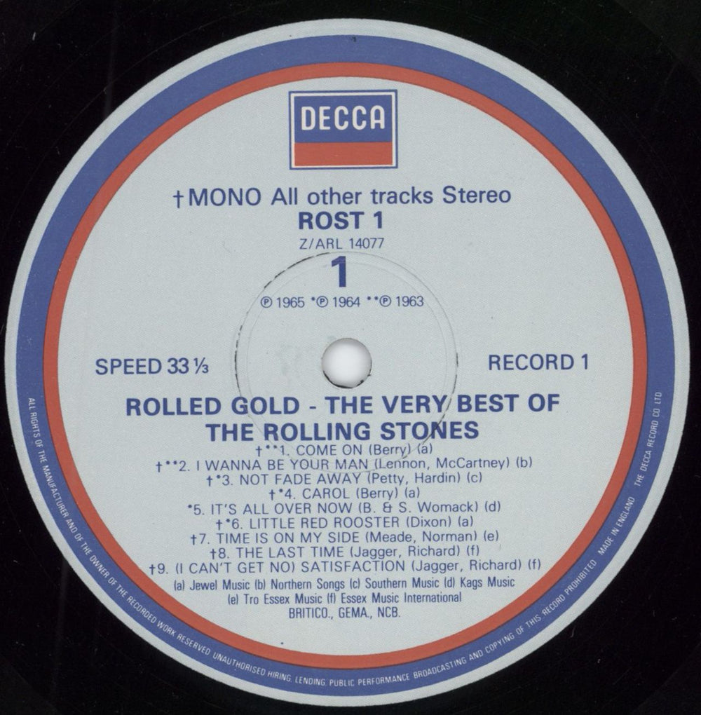 The Rolling Stones Rolled Gold - 80s UK 2-LP vinyl record set (Double LP Album) ROL2LRO788282