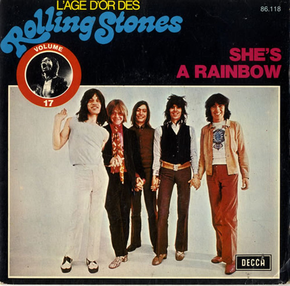 The Rolling Stones She's A Rainbow French 7" vinyl single (7 inch record / 45) 86.118