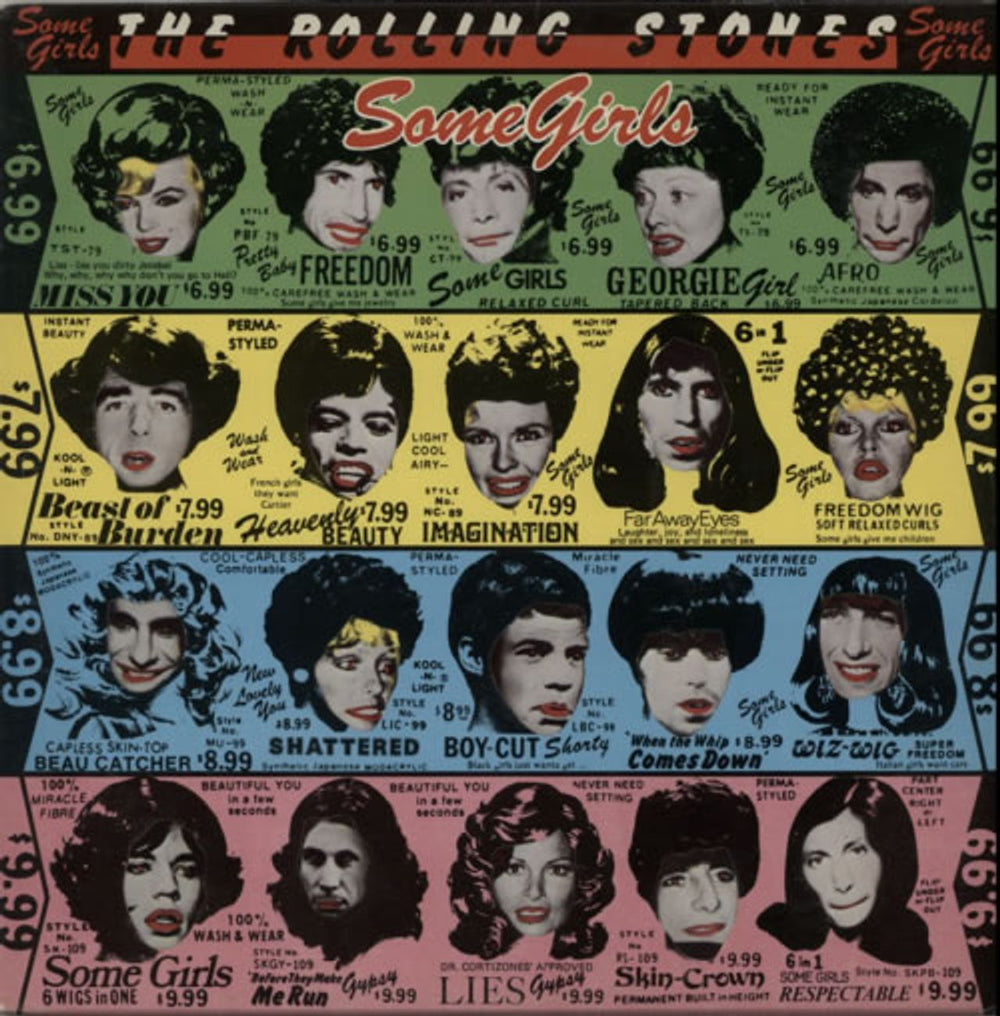 The Rolling Stones Some Girls - 1st - G/Y/B/P - Sample UK vinyl LP album (LP record) CUN39108