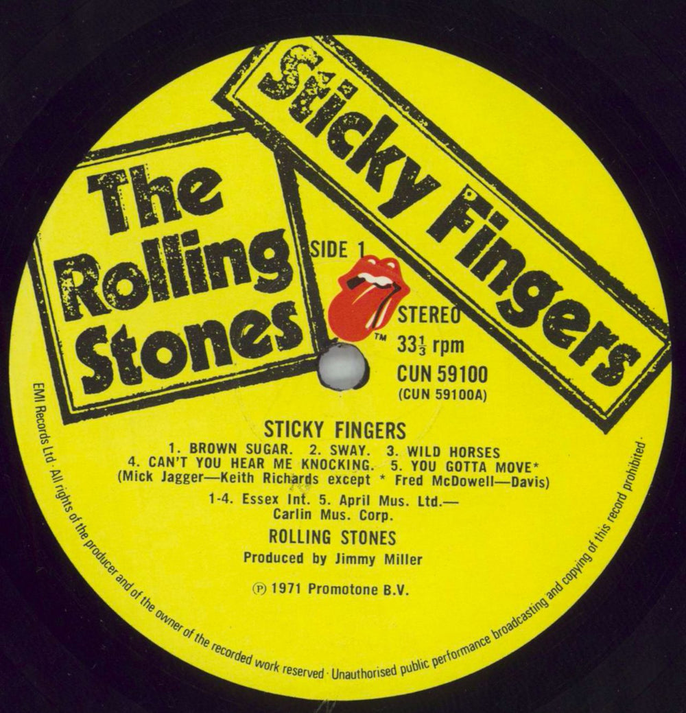 The Rolling Stones Sticky Fingers UK Vinyl LP — RareVinyl.com
