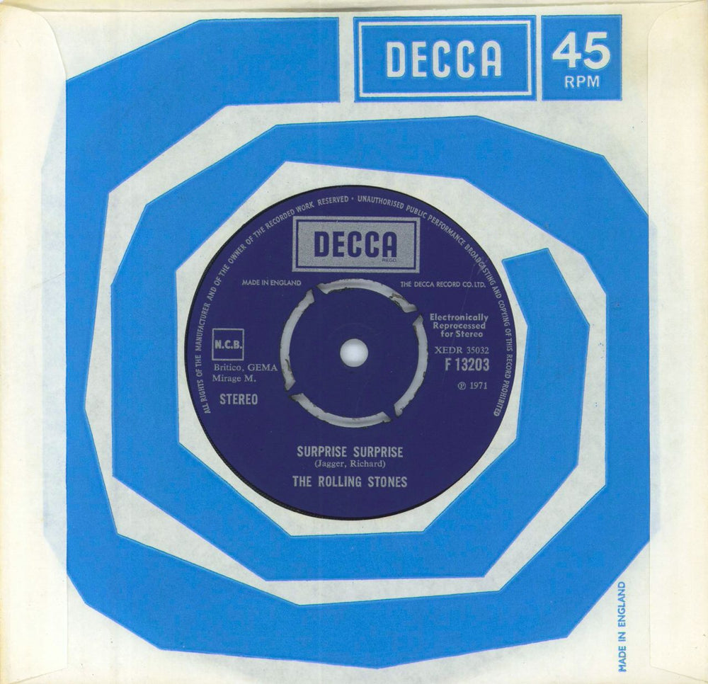 The Rolling Stones Street Fighting Man UK 7" vinyl single (7 inch record / 45)