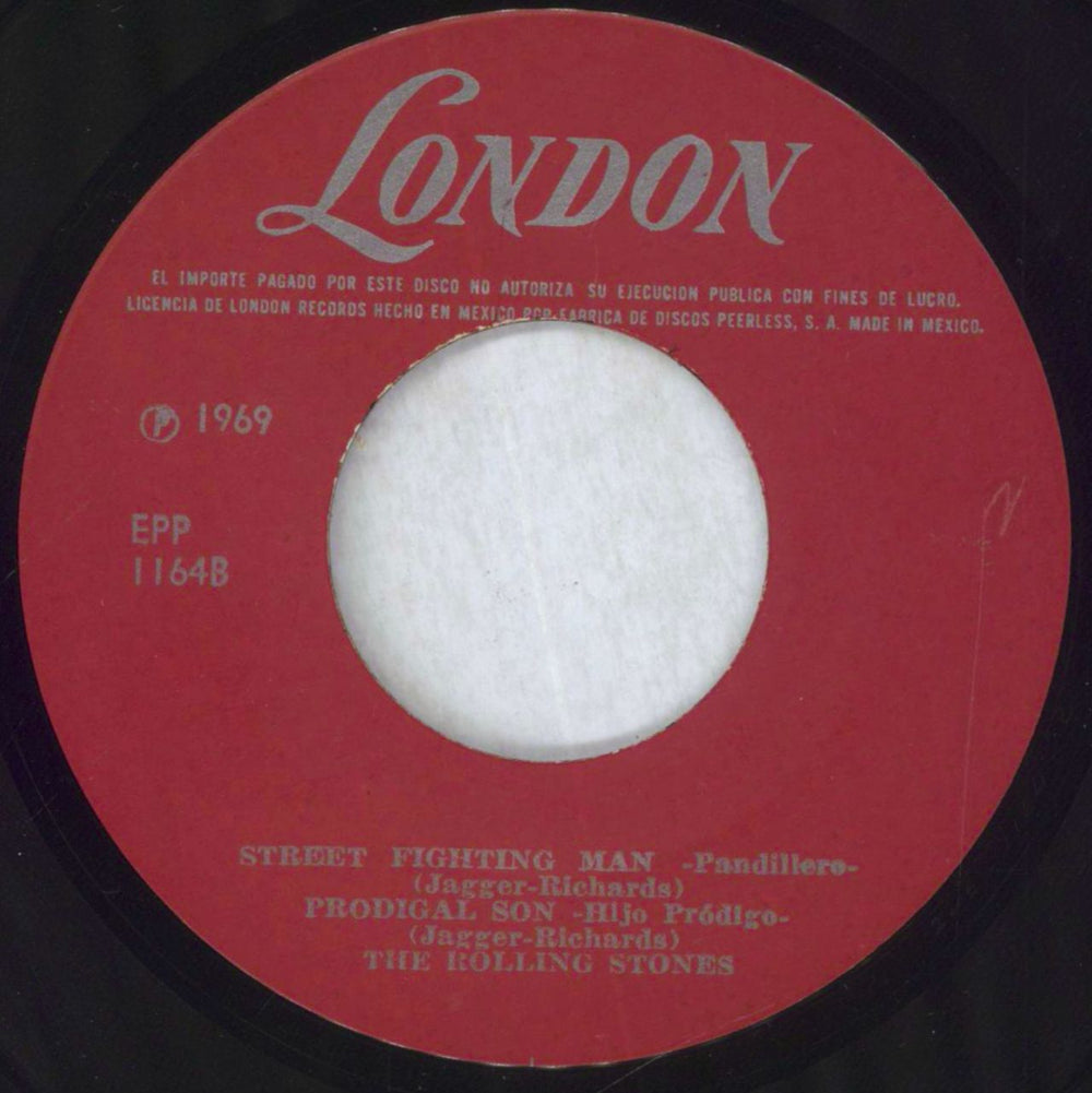 The Rolling Stones Sympathy For The Devil Mexican 7" vinyl single (7 inch record / 45)