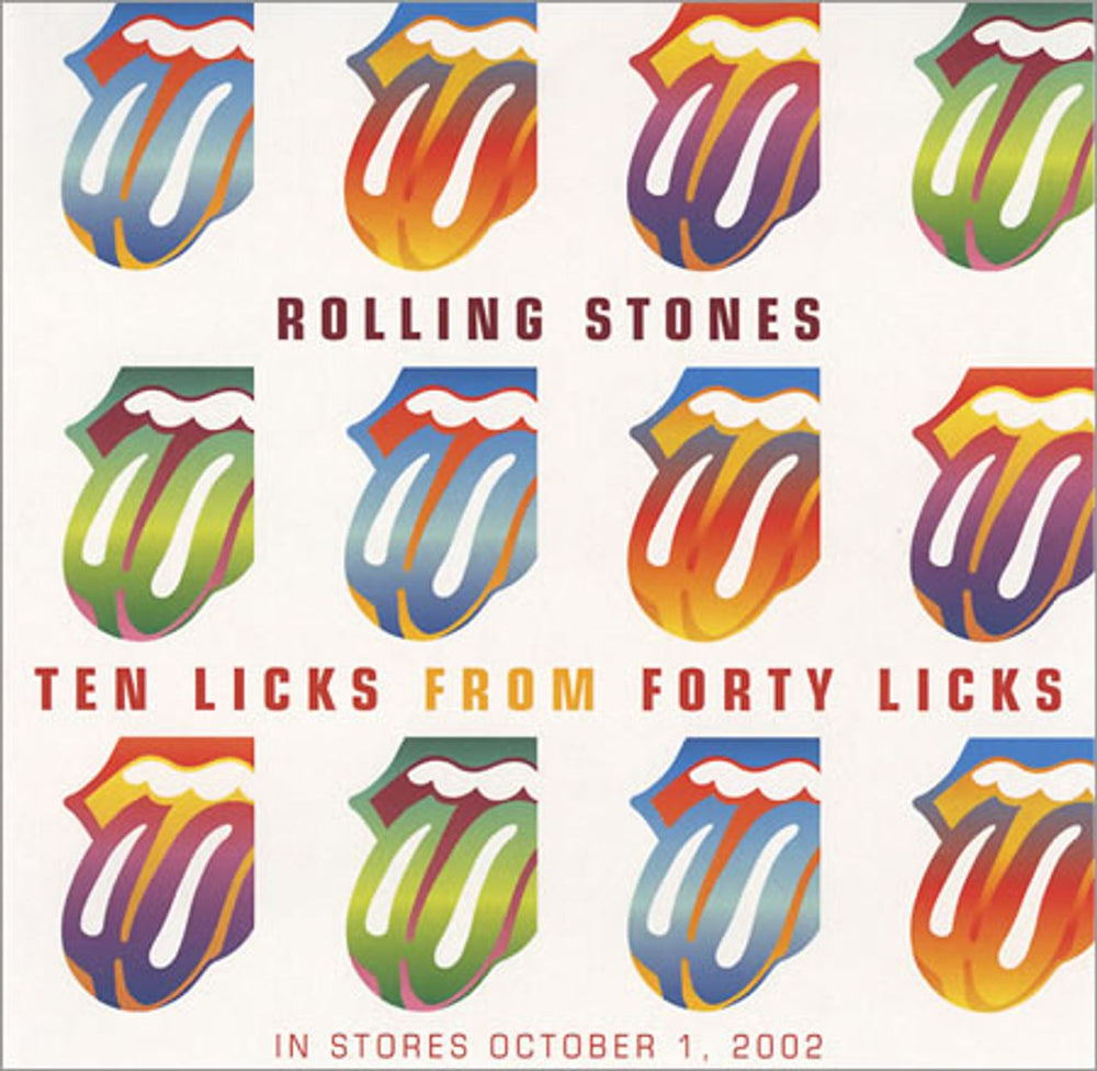 The Rolling Stones Ten Licks From Forty Licks US Promo CD album (CDLP) 175162