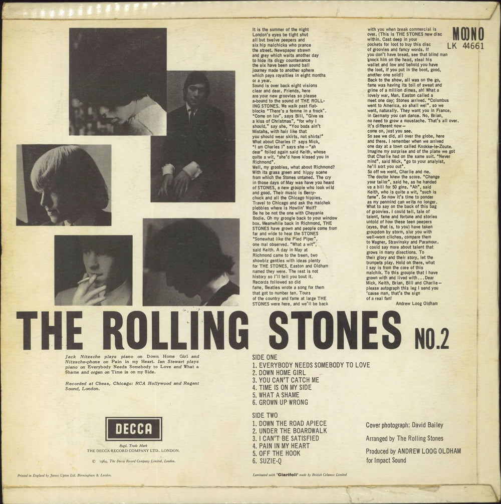 The Rolling Stones The Rolling Stones No. 2 - 1A/2A - EX/VG UK vinyl LP album (LP record)