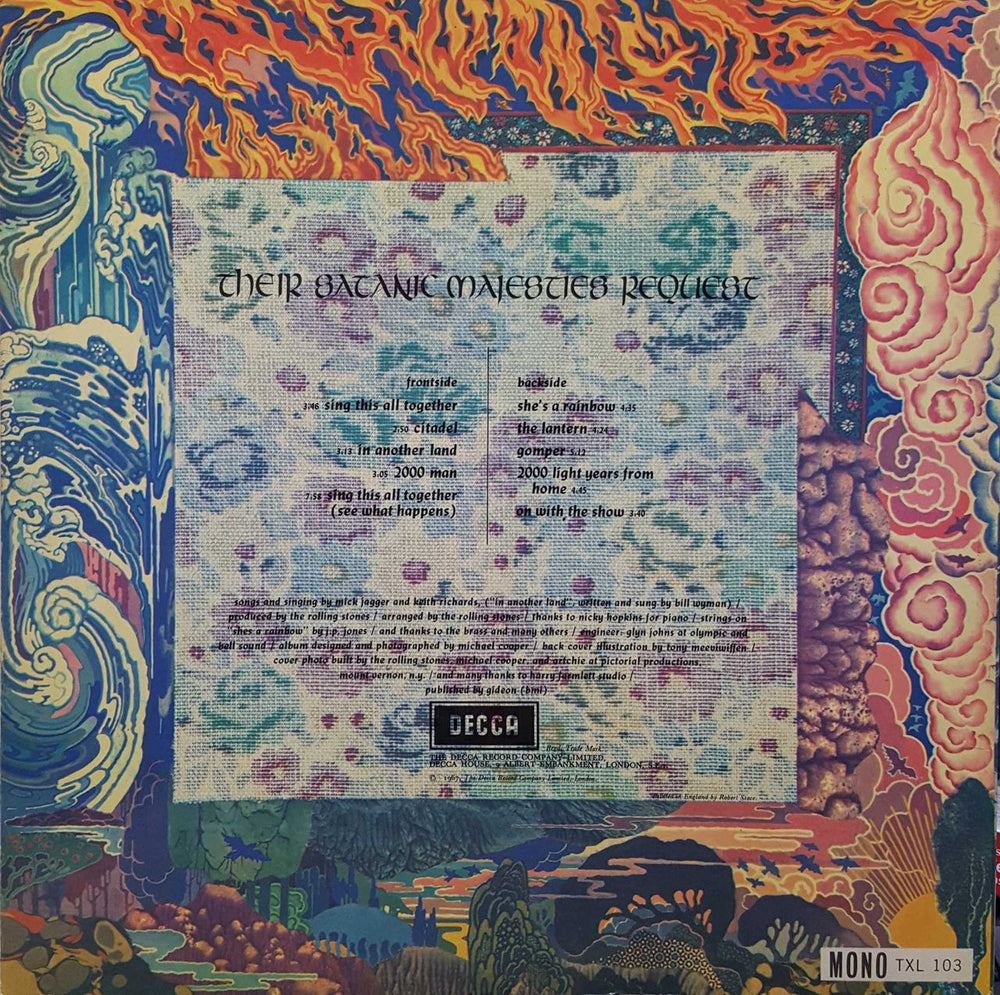 The Rolling Stones Their Satanic Majesties Request - 1st + Inner - EX UK vinyl LP album (LP record)