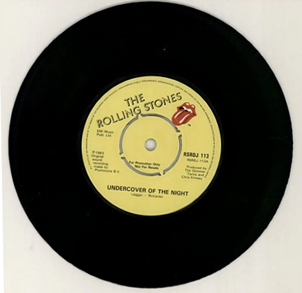 The Rolling Stones Undercover Of The Night - One Sided - EX UK Promo 7" vinyl single (7 inch record / 45) ROL07UN568628