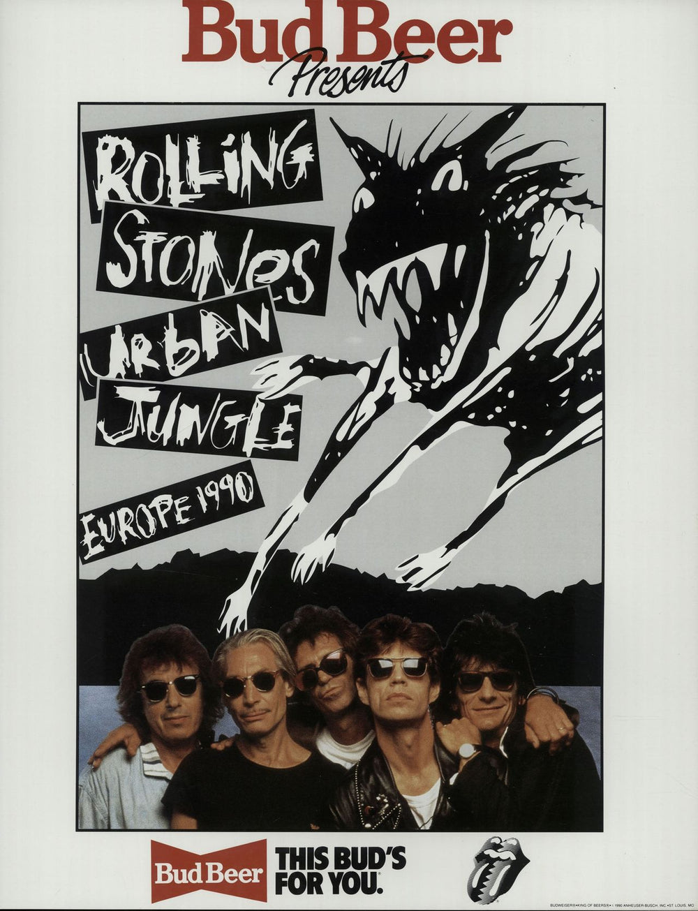The Rolling Stones Urban Jungle: Europe 1990 - 2 Inserts UK Tour 