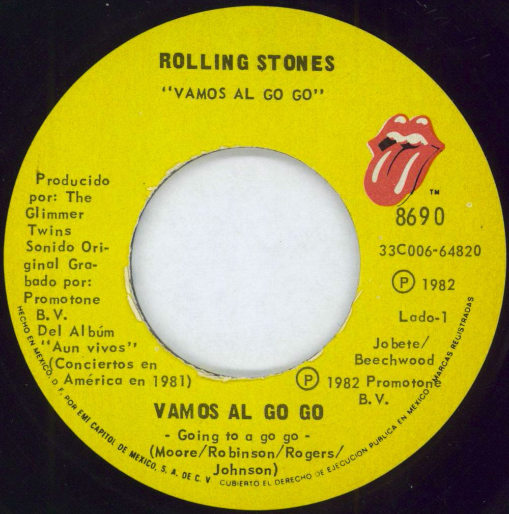 The Rolling Stones Vamos Al Go Go - Going To A Go Go Mexican 7" vinyl single (7 inch record / 45) ROL07VA50657