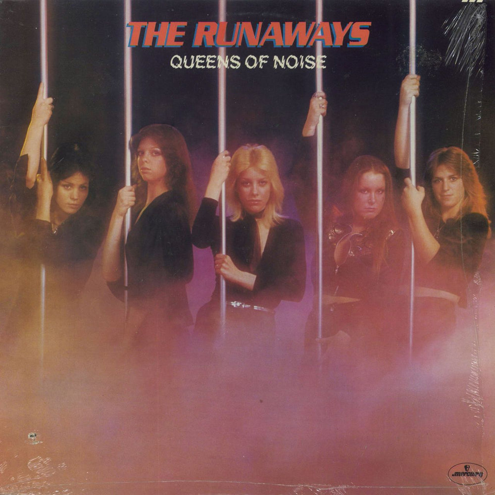 The Runaways Queens Of Noise - shrink UK vinyl LP album (LP record) 9100032