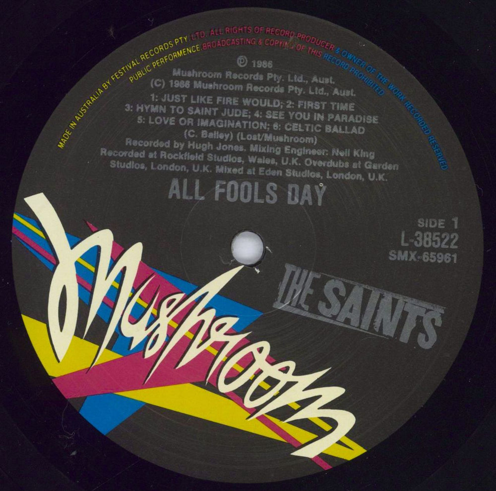 The Saints All Fools Day Australian vinyl LP album (LP record) IASLPAL831774