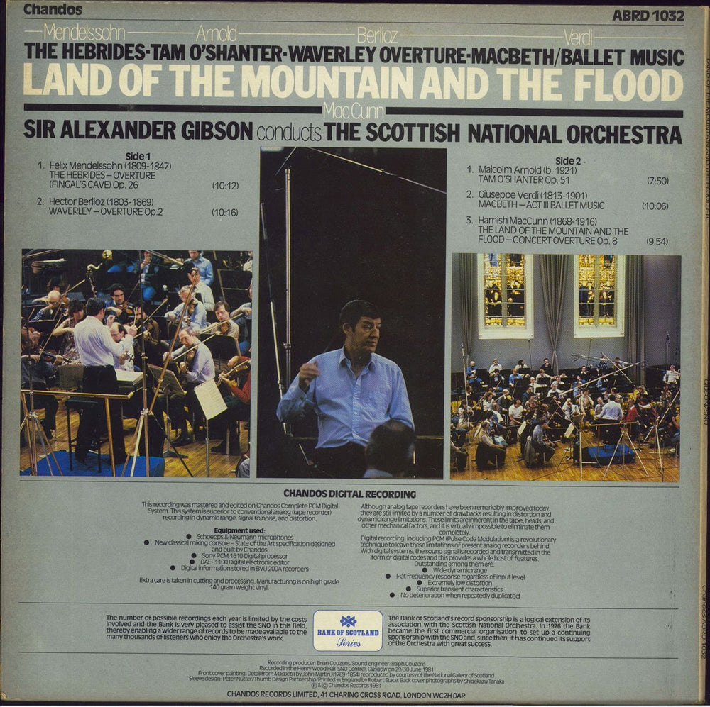 The Scottish National Orchestra Land Of The Mountain And The Flood, Etc. UK vinyl LP album (LP record)