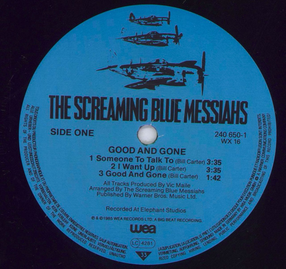 The Screaming Blue Messiahs Good And Gone - Barcoded Sleeve UK vinyl LP album (LP record) IAHLPGO830429