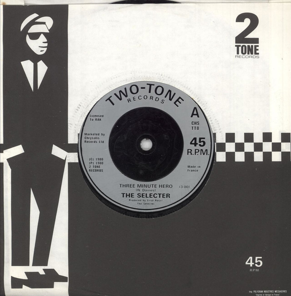 The Selecter Three Minute Hero French 7" vinyl single (7 inch record / 45) CHSTT8