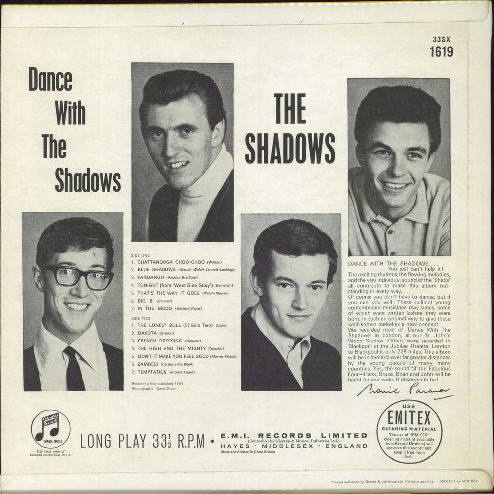 The Shadows Dance With The Shadows - 1st UK vinyl LP album (LP record)